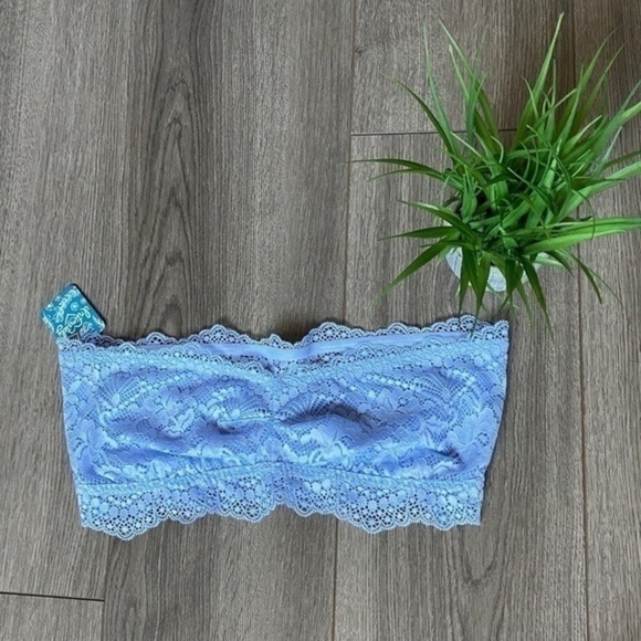 Free People Lacey Looks Bandeau In Blue Size Medium - Picture 1 of 15